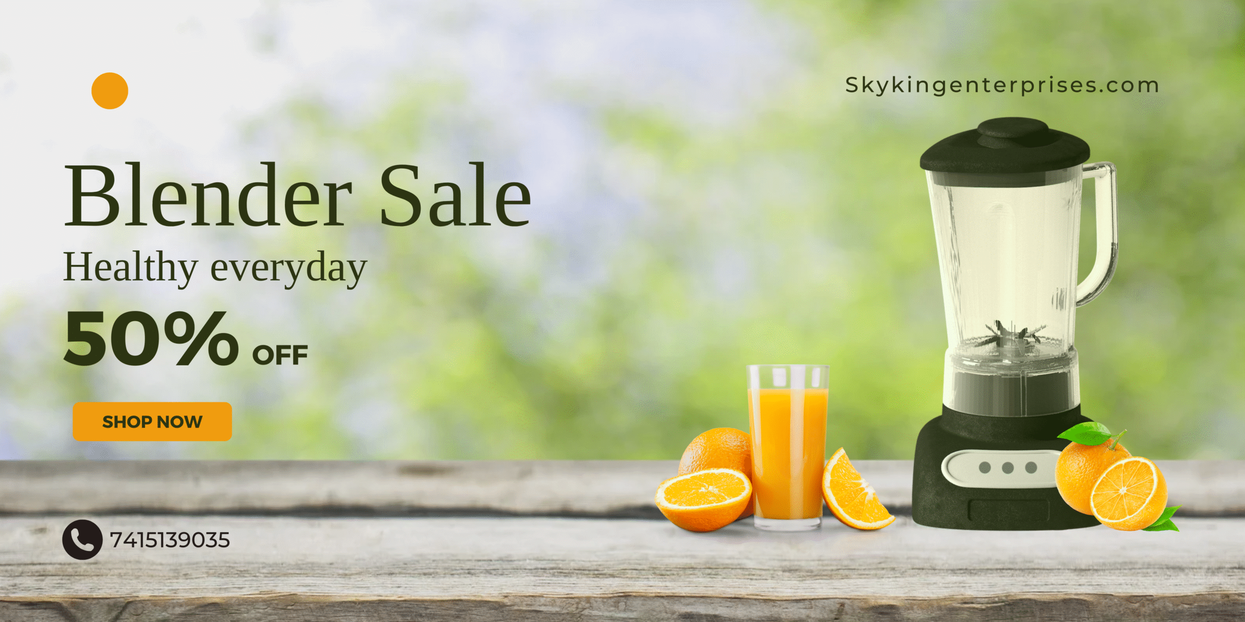 green orange modern electronic sale banner landscape